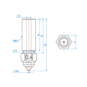 Duza otel intarit pentru CREALITY K1, K1 MAX-0.8mm