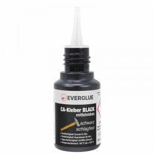 Everglue super glue negru rezistent la impact (vâscozitate medie) 20g