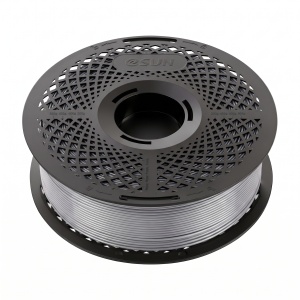 Rolă filament eSUN PETG-Basic Silver 1kg, vedere din profil