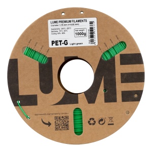 Rolă carton filament 3D Lume PET-G Light Green