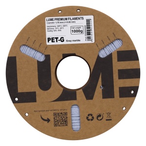 Filament PETG Lume Marble Grey 1kg, rolă unghi 2