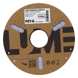 Filament PETG Lume Marble Grey 1kg, rolă unghi 2