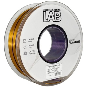 Filament Profesional Lab Silk PLA Tri Color Black Gold Purple 1kg - vedere laterală - RepRapMania