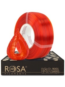 FILAMENT Rosa 3D ReFill PET-G Standard HS Orange Transparent 1kg