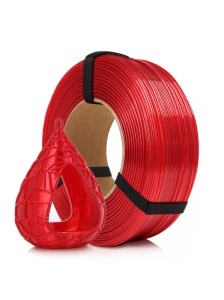 Obiect printat 3D cu filamentul PET-G Standard HS Red Transparent de la Rosa 3D, din oferta ReprapMania.