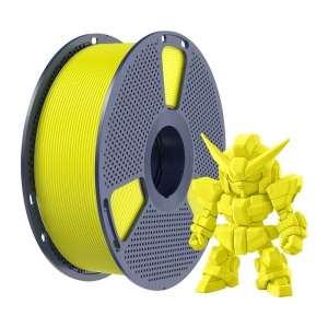 Detaliu textura filament Sunlu PLA+ 2.0 galben disponibil la Reprapmania