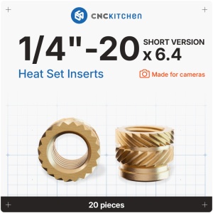 Piulite inserabile 1/4" 20x6.4 (versiunea scurta) 20buc