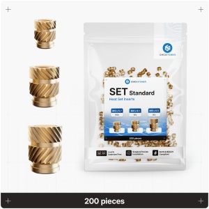 Piulite inserabile- set standard 200 bucati