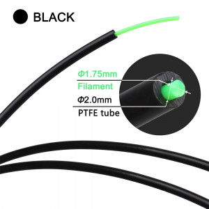 Tub PTFE 2x4mm negru-1metru