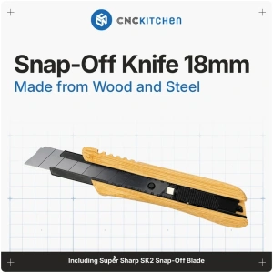 Cuțit Snap-Off 18mm cu Mâner din Lemn