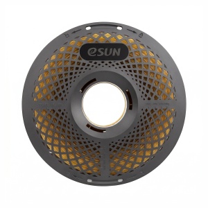 Detaliu filament eSUN PETG-Basic Translucent Light Orange, transparență și textură