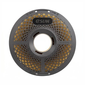 Detaliu filament eSUN PETG-Basic Translucent Light Orange, transparență și textură