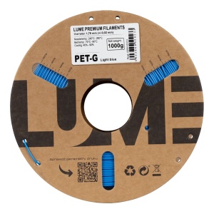 Rolă carton filament 3D Lume PET-G Light Blue