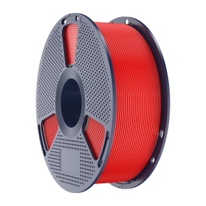 Piesa rosie vibranta printata 3D cu Sunlu PLA+ 2.0 la calitate inalta