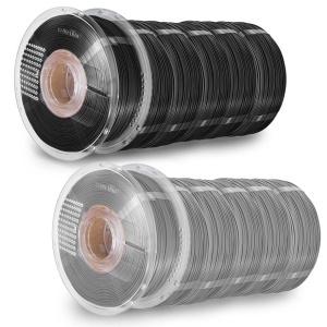 Pachet REFILL Azurefilm PLA Black & Grey 10kg+2 masterspool