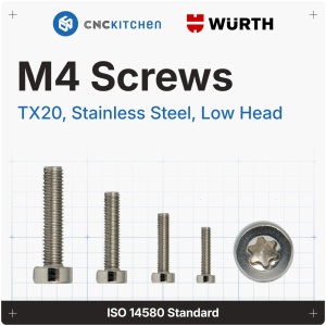 Surub M4x5 mm, TX20, oțel inoxidabil AISI 304, cap redus - 25 bucati