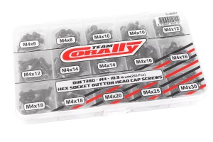 Team Corally Set Suruburi DIN 7380 Cap Buton M4 265buc