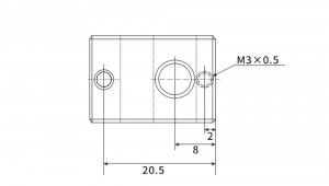 Bloc incalzire V6 PT100 din aluminiu