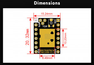 Driver Bigtreetech TMC2209 V1.3 UART