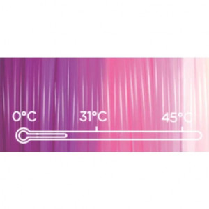 Filament Polymaker PolyLite PLA Temperature Color Change Purple/Pink/Translucent 1kg