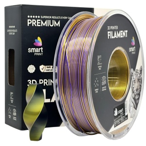 Filament Smart Print Silk PLA Tri Color Black Gold Purple 1kg