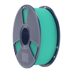 Rolă de Filament Sunlu PETG High-Speed Matte Mint 1kg integrată într-un sistem de printare 3D.