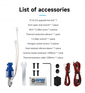 Kit hotend TZ-V6 2.0