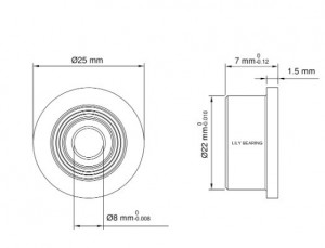 Rulment F608ZZ-pachet doua bucati