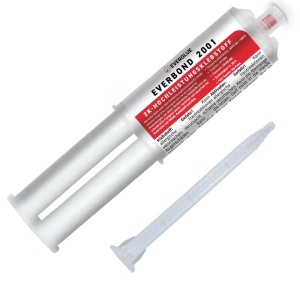 Everglue 2K MMA Everbond 2001 alb, rezistență extrem de ridicată la benzină și kerosen, 25ml, seringă dublă 1:1