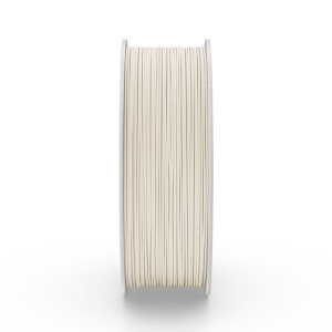 Rolă filament Fiberlogy PETG FR V0 Natural 0.85kg, văzută din profil