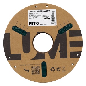 Rolă carton filament 3D Lume PET-G Dark Green
