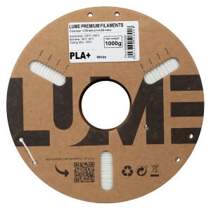 Rolă carton filament 3D Lume PLA Plus White