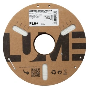 Rolă carton filament 3D Lume PLA Plus White