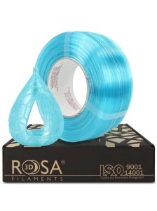 FILAMENT Rosa 3D ReFill PET-G Standard HS Blue Ice Transparent 1kg