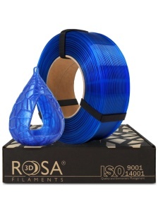 FILAMENT Rosa 3D ReFill PET-G Standard HS Blue Sky Transparent 1kg