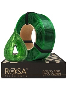 FILAMENT Rosa 3D ReFill PET-G Standard HS Pure Green Transparent 1kg