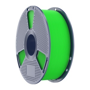 Rolă de Filament Sunlu PETG High-Speed Matte Green 1kg integrată într-un sistem de printare 3D.