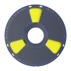 : Piesă 3D printată cu filament Sunlu PLA+ Yellow, evidențiind finisajul neted și detaliile clare