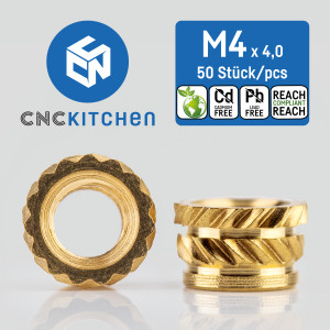 Piulite inserabile CNC Kitchen- M4 short-pachet 10 bucati