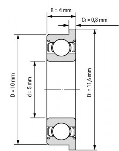 Rulment MF105ZZ-pachet doua bucati