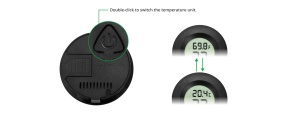 Termometru si higrometru digital cu ecran LCD model circular