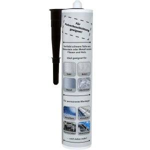Everglue 1K MS polymer adhesive sealant high temperature black 440g