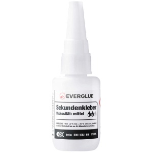Everglue Super Glue - adeziv cianoacrilat vâscozitate medie, valabilitate extinsă, flacon dozator 20g