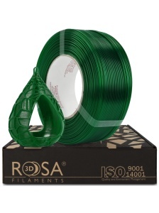 FILAMENT Rosa 3D ReFill PET-G Standard HS Bottle Green Transparent 1kg