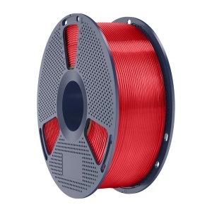 Filament Sunlu PLA+ 1kg Transparent Red compatibil cu sisteme automate de tip AMS și imprimare la viteză mare
