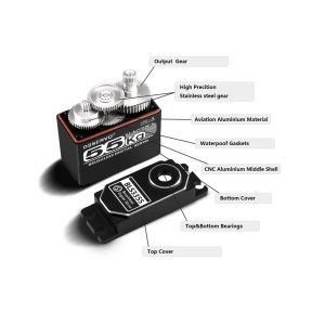 Dimensiuni servo DSSERVO BLS3355 – 40 × 20 × 38 mm