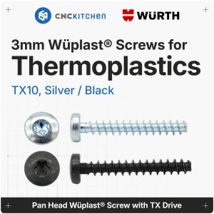 Șurub autofiletant pentru plastic / termoplastic, TX10 3x25 mm, Negru - pachet 25 bucăți
