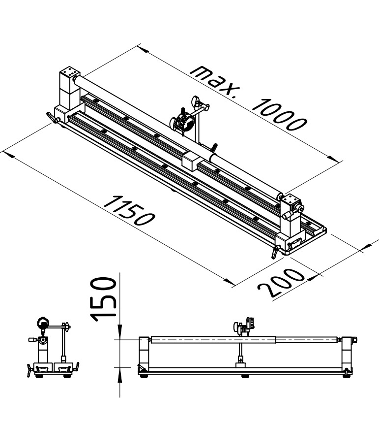 Mitutoyo Quick-Check Twin-Rail Bench Center