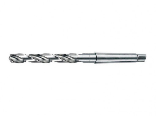 Burghiu pentru metal elicoidal coada conica, otel rapid HSS Co5 DIN 345 - STAS 575, Tip N, aliat cu cobalt 5%