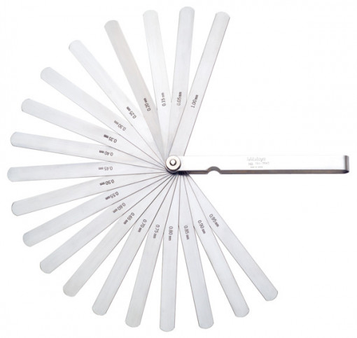 Calibru pentru masurarea grosimii, Mitutoyo, 0,05-1mm, 20 foi, lama de 150mm, 184-304S